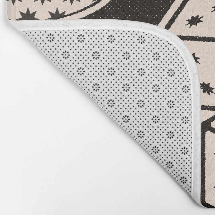 Lucky You Dice in Black and White Bath Mat Gallery Image 2