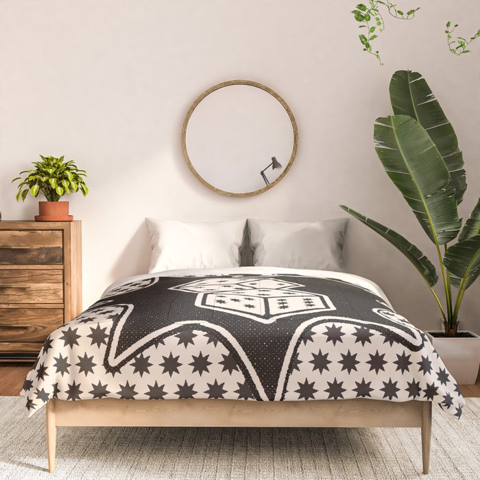 Lucky You Dice in Black and White Comforter Gallery Image 3