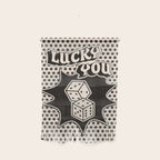 Lucky You Dice in Black and White Wall Hanging Gallery Image 1