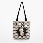 Lucky You Dice in Black and White Tote Bag Gallery Image 2