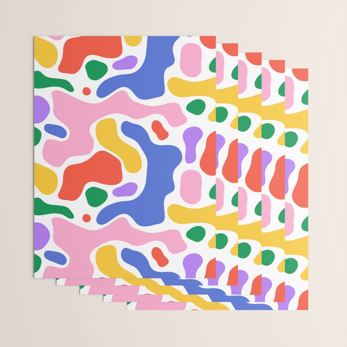 Colorful rainbow organic shape art pattern Wrapping Paper Gallery Image 3