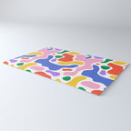 Colorful rainbow organic shape art pattern Rug Gallery Image 3