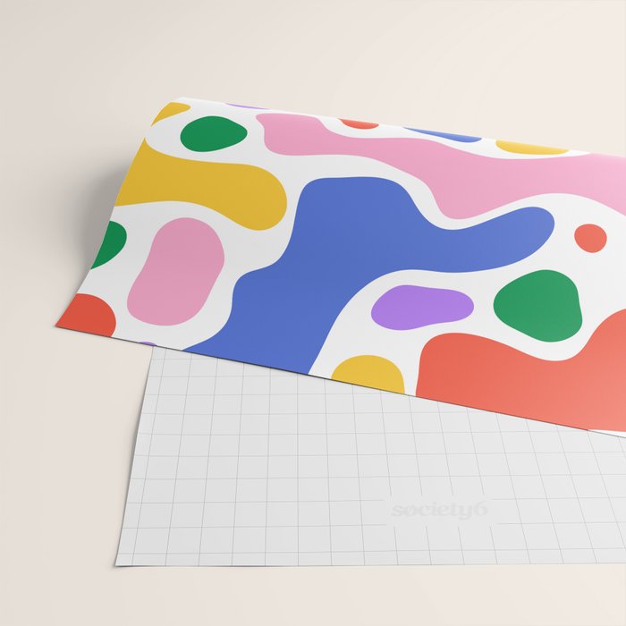 Colorful rainbow organic shape art pattern Wrapping Paper Gallery Image 2
