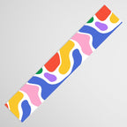 Colorful rainbow organic shape art pattern Table Runner Gallery Image 3