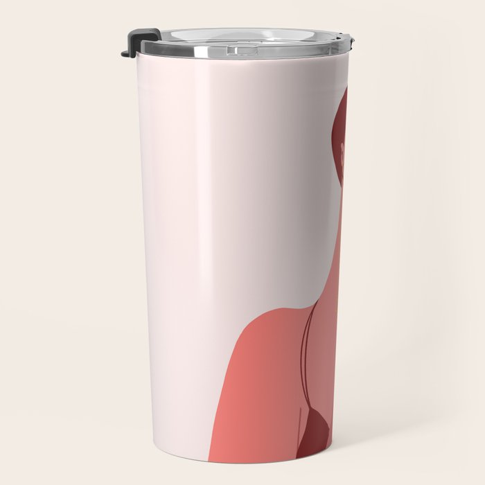 Girl With Yellow Heart Travel Mug Gallery Image 3