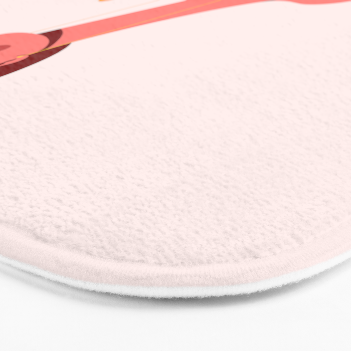 Girl With Yellow Heart Bath Mat Gallery Image 3