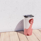 Girl With Yellow Heart Travel Mug Gallery Image 4