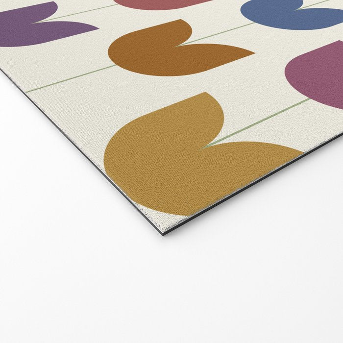 Spring Tulips VIII Multicolor Mid Century Flowers Welcome Mat Gallery Image 2