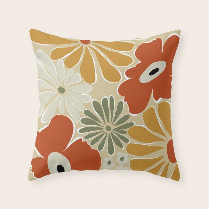 Vintage Vibes Throw Pillow Gallery Image 1