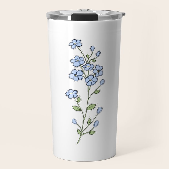 Forget Me Nots Travel Mug Gallery Image 1