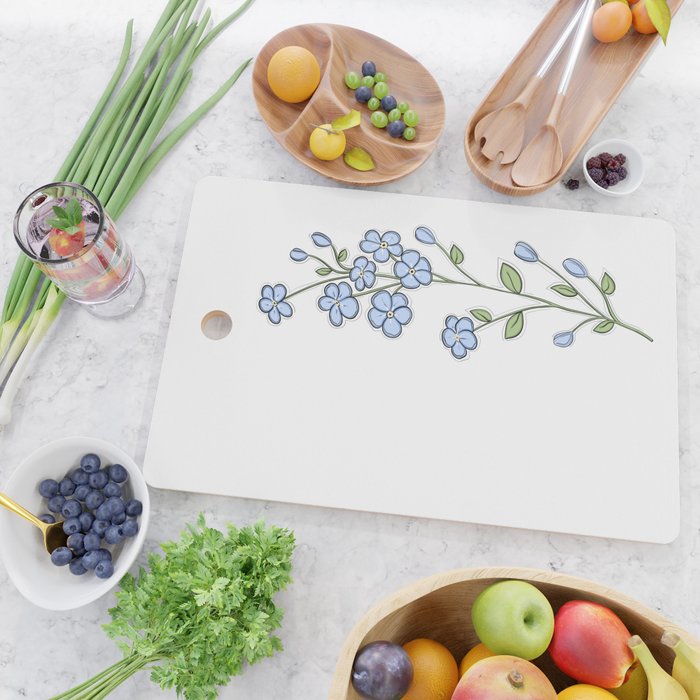 Forget Me Nots Cutting Board Gallery Image 2