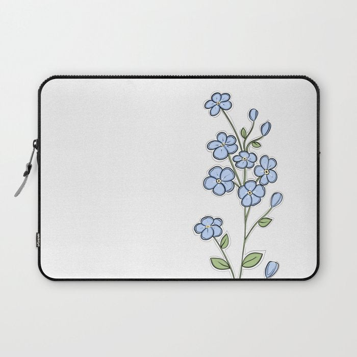 Forget Me Nots Laptop Sleeve Gallery Image 1