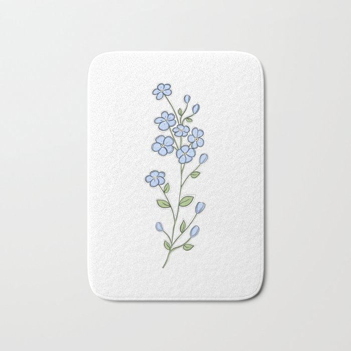 Forget Me Nots Bath Mat Gallery Image 1