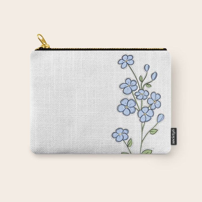 Forget Me Nots Carry All Pouch Gallery Image 1