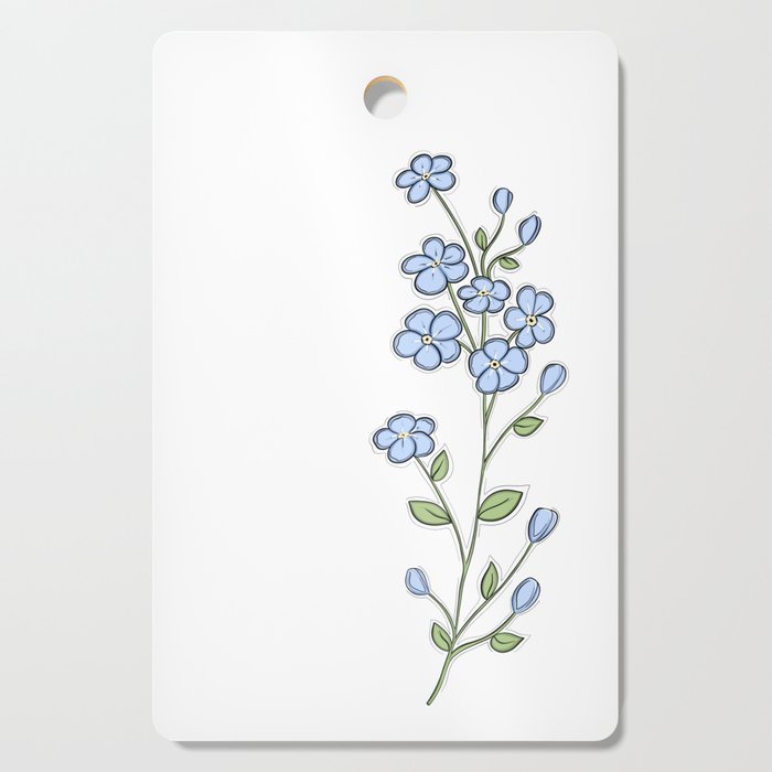 Forget Me Nots Cutting Board Gallery Image 1