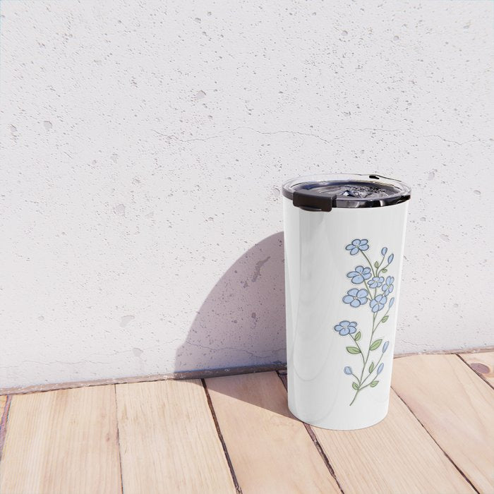 Forget Me Nots Travel Mug Gallery Image 4