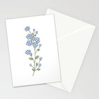 Forget Me Nots Stationery Card Gallery Image 2