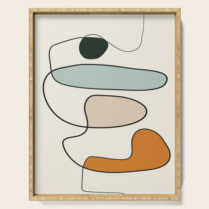 Abstract Line 14 Serving Tray Gallery Image 1