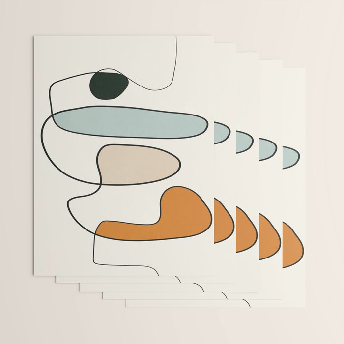 Abstract Line 14 Wrapping Paper Gallery Image 3