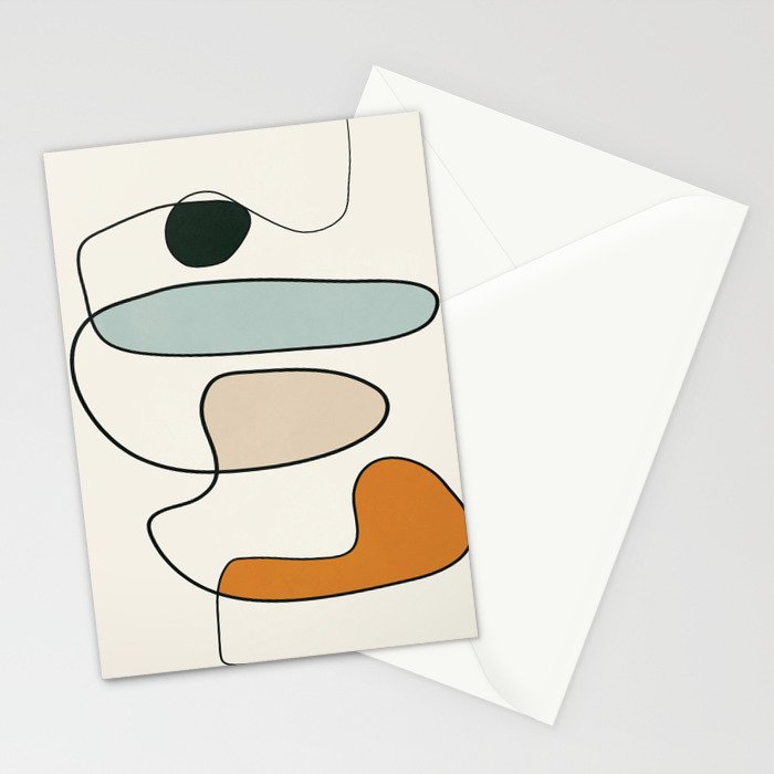 Abstract Line 14 Stationery Card Gallery Image 2