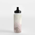 Abstract blush pink green white watercolor brushstrokes Water Bottle Gallery Image 2