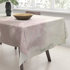 Abstract blush pink green white watercolor brushstrokes Tablecloth Gallery Image 3