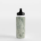 Abstract blush pink green white watercolor brushstrokes Water Bottle Gallery Image 3