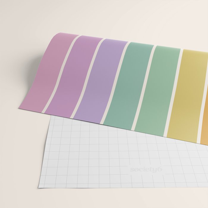 Gradient Arch XV Tropical Mid Century Modern Rainbow Wrapping Paper Gallery Image 2