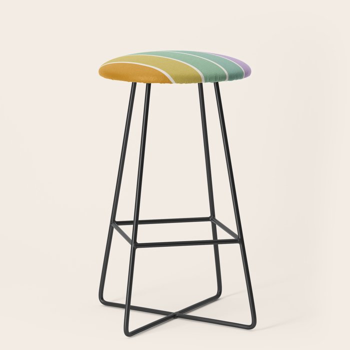 Gradient Arch XV Tropical Mid Century Modern Rainbow Stool Gallery Image 1