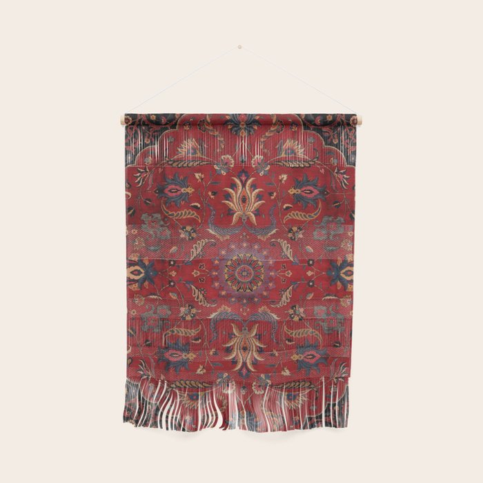 Antique Burgundy Wine Persian Oriental Wall Hanging Gallery Image 1