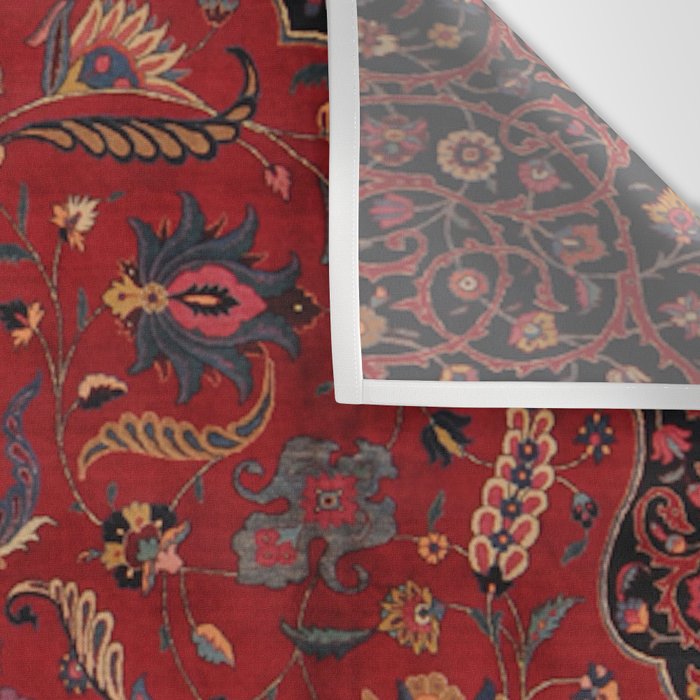 Antique Burgundy Wine Persian Oriental Wall Tapestry Gallery Image 3