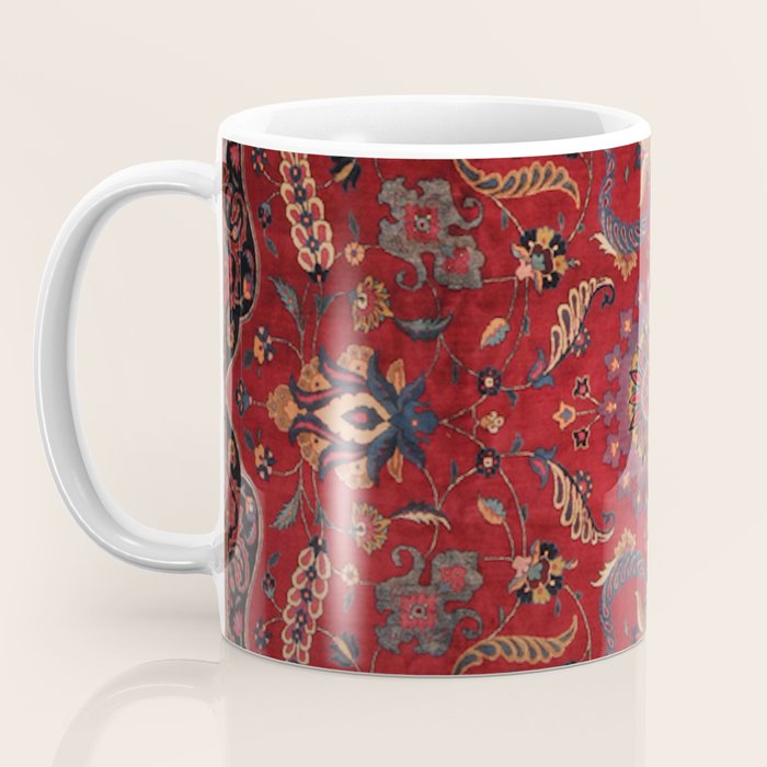 Antique Burgundy Wine Persian Oriental Coffee Mug Gallery Image 3