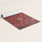 Antique Burgundy Wine Persian Oriental Yoga Mat Gallery Image 2