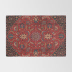 Antique Burgundy Wine Persian Oriental Rug Gallery Image 2