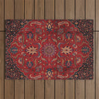Antique Burgundy Wine Persian Oriental Outdoor Rug Gallery Image 1