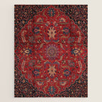 Antique Burgundy Wine Persian Oriental Jigsaw Puzzle Gallery Image 1