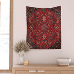 Antique Burgundy Wine Persian Oriental Wall Tapestry Gallery Image 2