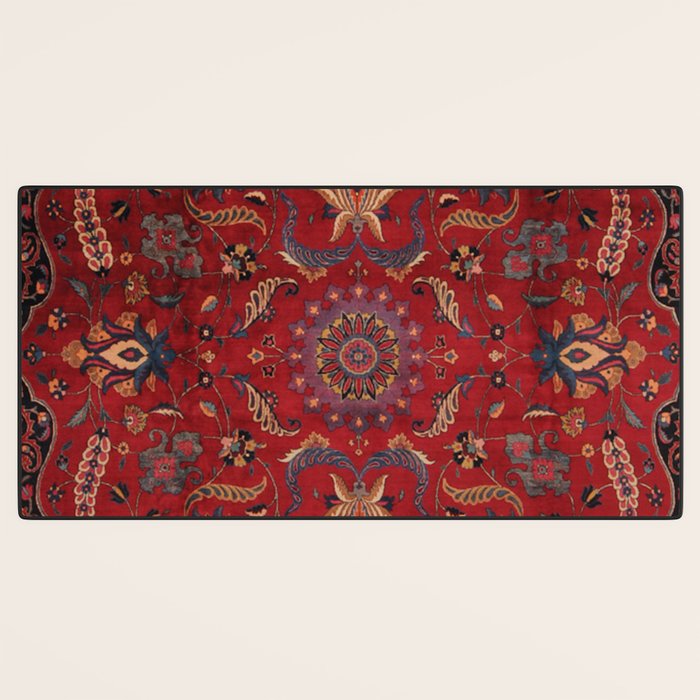 Antique Burgundy Wine Persian Oriental Desk Mat Gallery Image 3