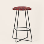 Antique Burgundy Wine Persian Oriental Stool Gallery Image 1