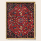 Antique Burgundy Wine Persian Oriental Serving Tray Gallery Image 1