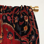 Antique Burgundy Wine Persian Oriental Window Curtain Gallery Image 2