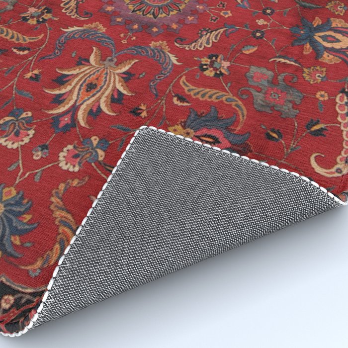 Antique Burgundy Wine Persian Oriental Rug Gallery Image 4