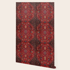 Antique Burgundy Wine Persian Oriental Wallpaper Gallery Image 2