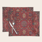 Antique Burgundy Wine Persian Oriental Placemat Gallery Image 1