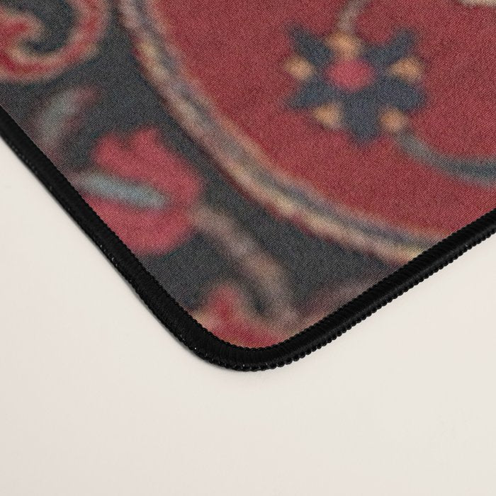 Antique Burgundy Wine Persian Oriental Desk Mat Gallery Image 4