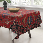Antique Burgundy Wine Persian Oriental Tablecloth Gallery Image 3