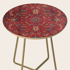 Antique Burgundy Wine Persian Oriental Side Table Gallery Image 2