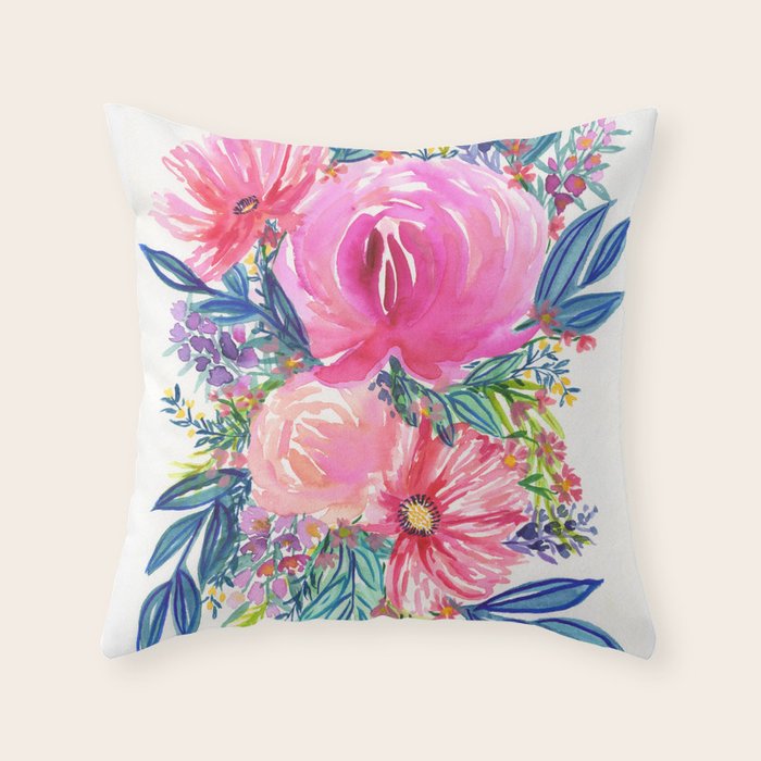 Wild Garden Throw Pillow Gallery Image 1