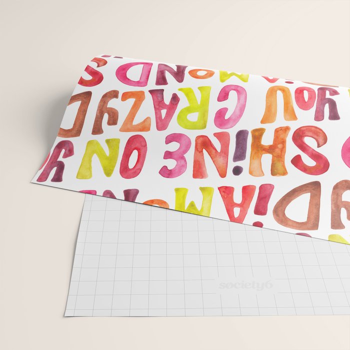 Shine On You Crazy Diamond - Rainbow Palette Wrapping Paper Gallery Image 2