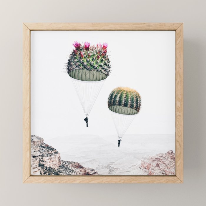 Flying Cacti Mini Art Print Gallery Image 1